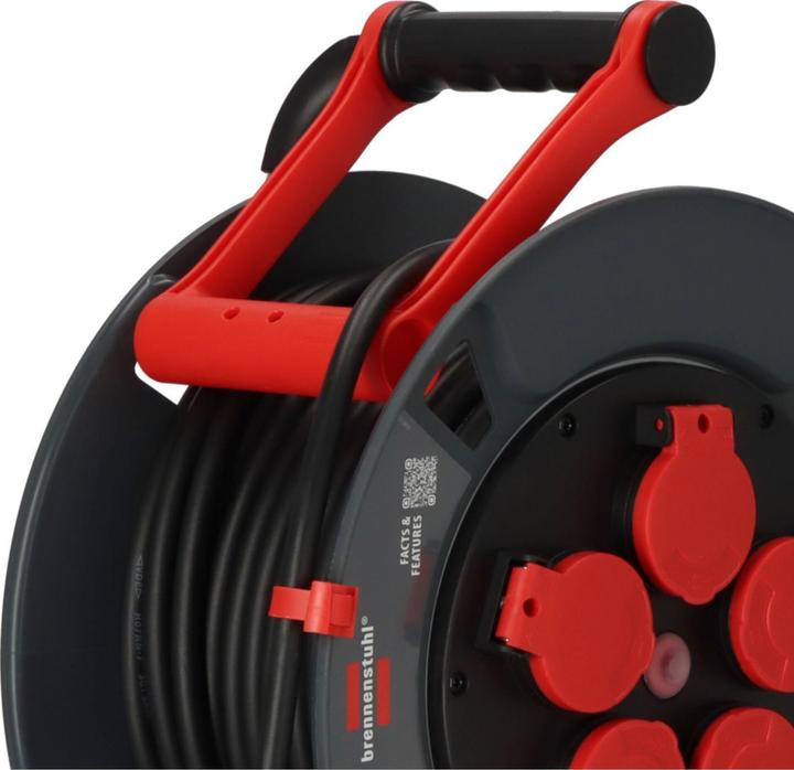 Produktbild Brennenstuhl 9231250100 Kabeltrommel 25 m Schwarz Schutzkontakt-Stecker (25 m, 1.50 mm²)