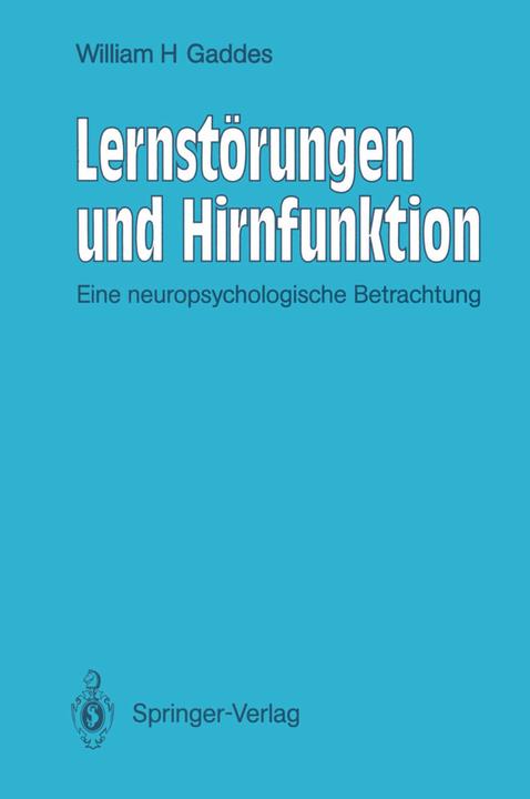 Produktbild Lernstörungen und Hirnfunktion (Deutsch, William H. Gaddes, 2012)