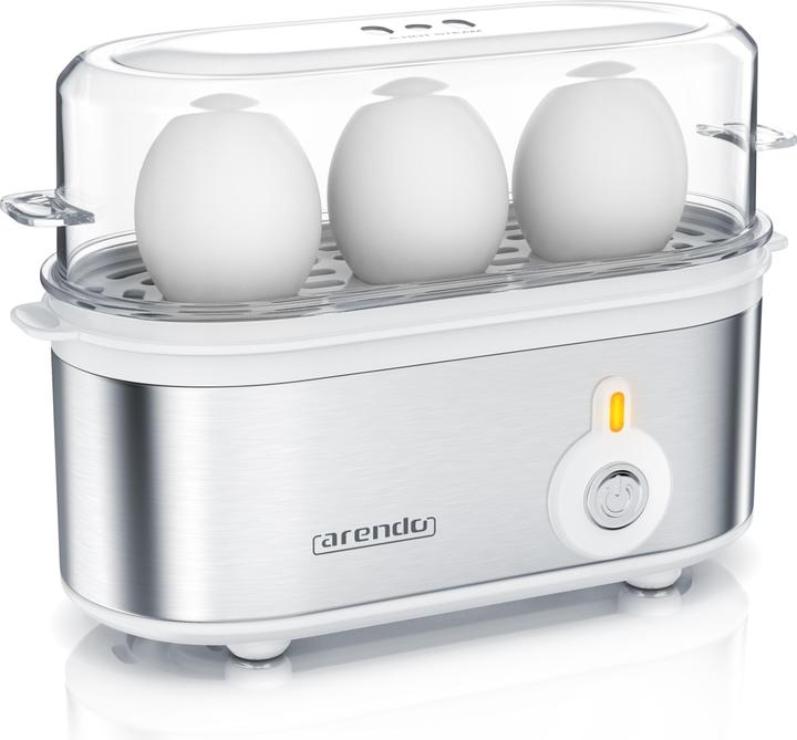 Arendo Eierkocher 3-fach, Edelstahl, frei wählbarer Härtegrad, Anzahl Eier: 3 St., 210 W, Threecook