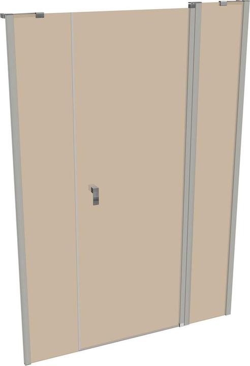 Actual product image Hüppe Design pure 4-corner swing door with fixed segment and side panel in niche, width:140cm height:200cm (211 cm, 140 cm, 200 cm)