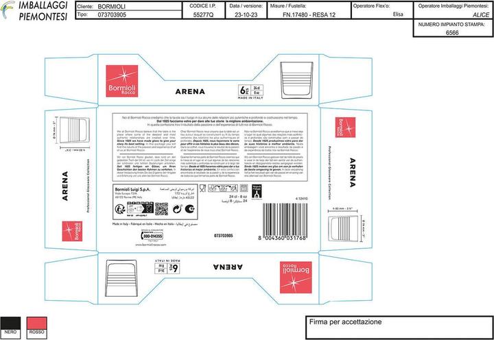 Produktbild Bormioli Rocco Arena Wasserglas Cc 240 (0.24 l, 6x)