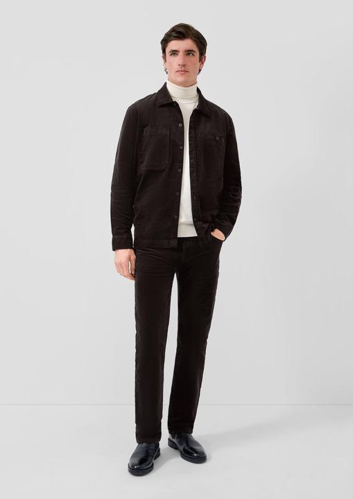 Image du produit S.Oliver Hemd Regular Fit: Feincord-Overshirt mit Brusttaschen und Label-Detail (M)