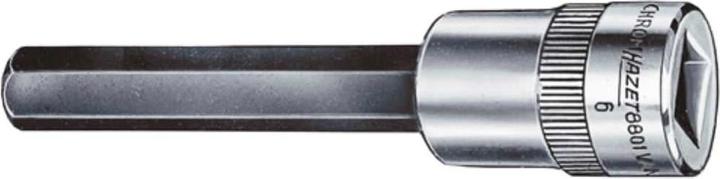 Actual product image HAZET Screwdriver socket 8801-7 ∙ Square, hollow 10 mm (3/8 inch) ∙ Inside hexagon profile ∙ 7 mm (7 mm)