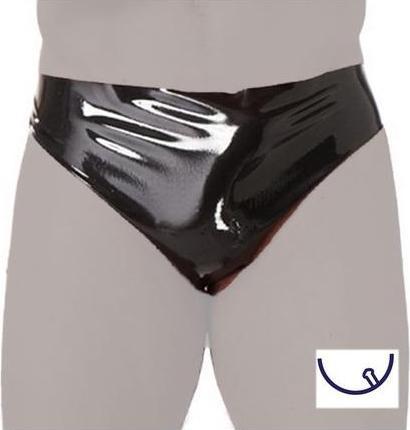 Actual product image Rimba Latex Men's Briefs with Butt Plug (XL)