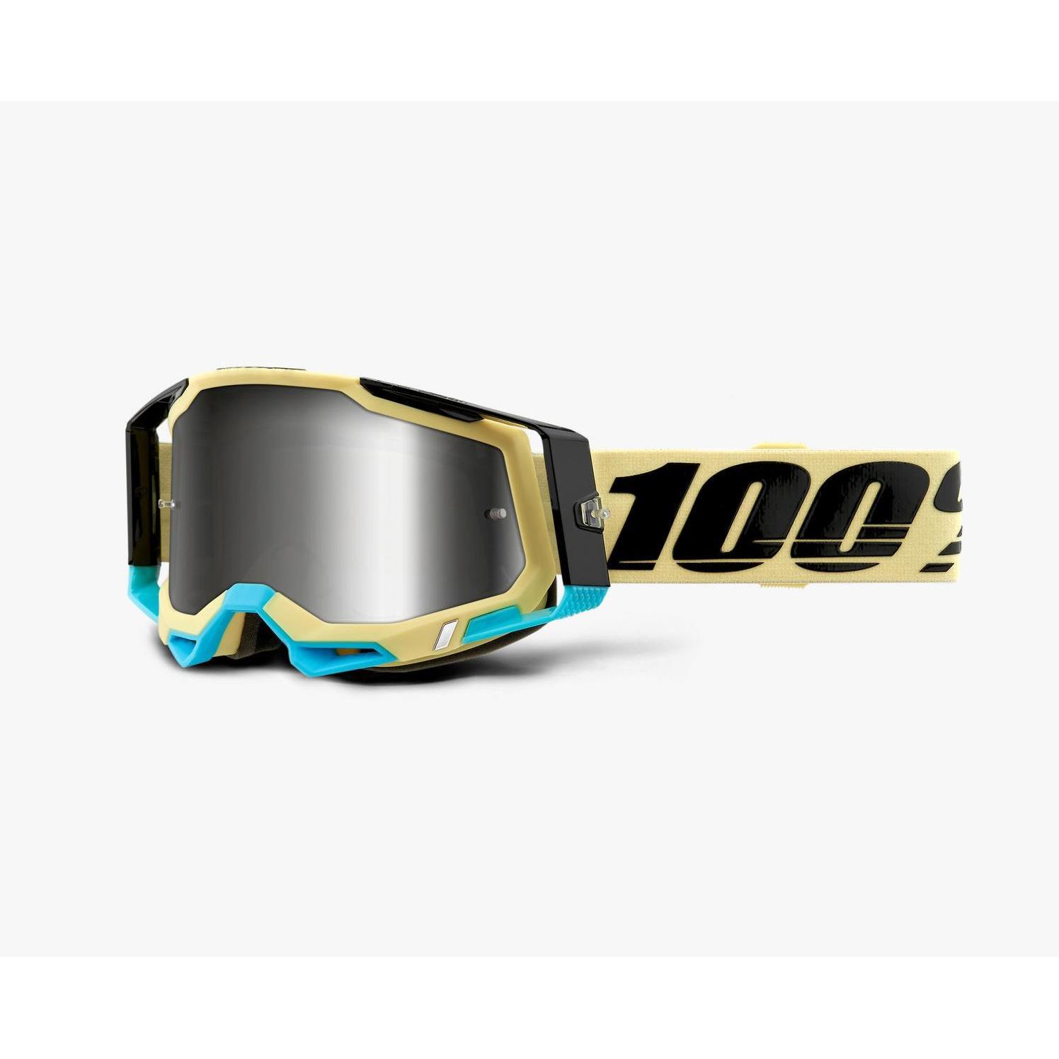Thumbnail - 100%, Unisex, Sportbrille, Racecraft 2 (Beige, Black, Silber), Schwarz, Gelb