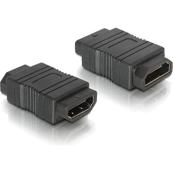 Delock HDMI zu (HDMI, 8 cm), Data + Video Adapter, Schwarz