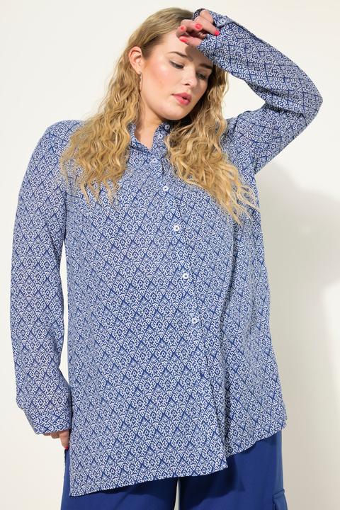 Produktbild Studio Untold Hemdbluse, Boxy Shape, grafischer Print, Hemdkragen, Langarm (42, 44)