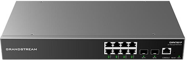Actual product image Grandstream GWN7801P, Managed Switch, 8x Gigabit ports, 2x SFP, 8x Poe, L2 layer (8 Ports)