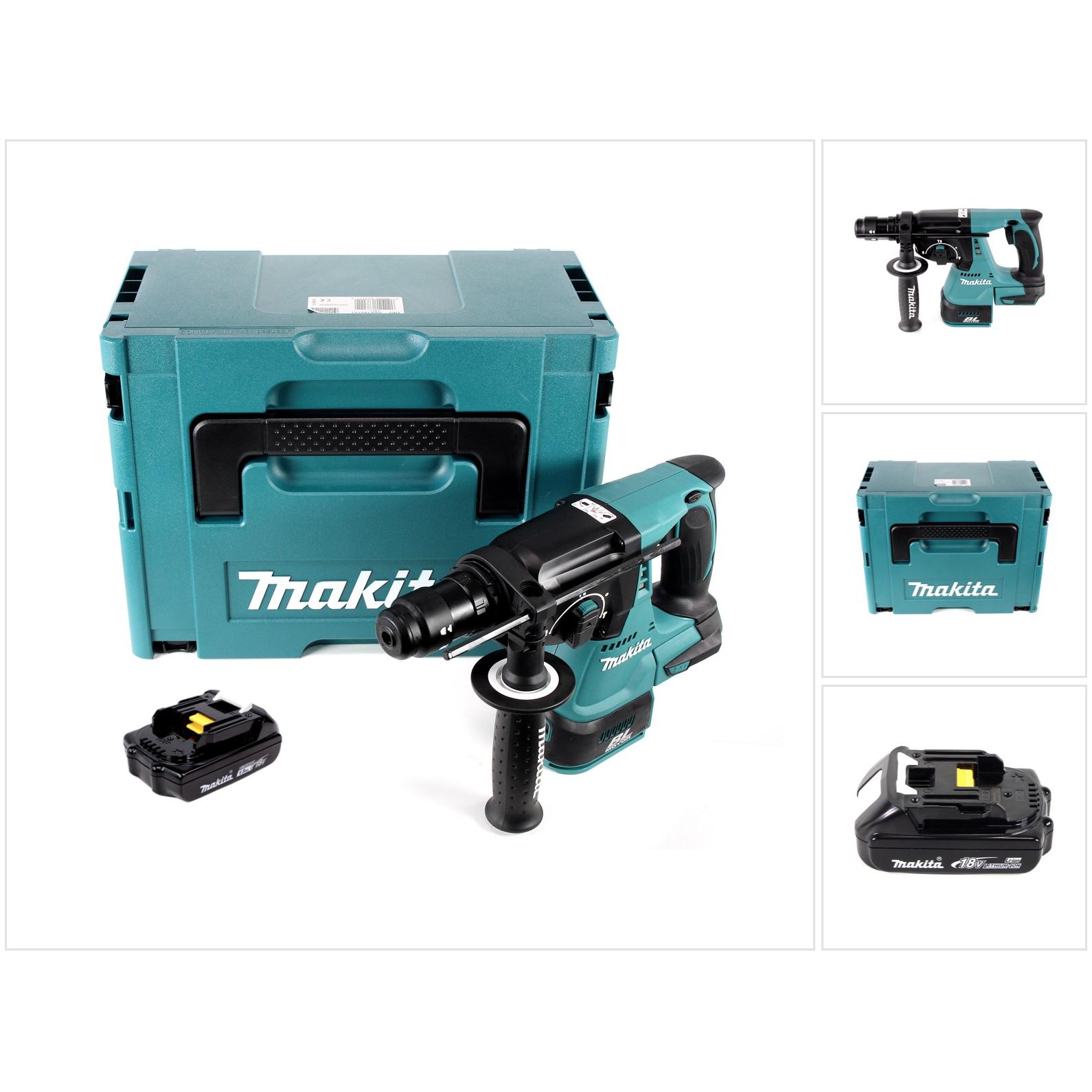 Makita, Trapano + Avvitatore a batteria, Batteria combinata DHR243Y1J SDS-Plus