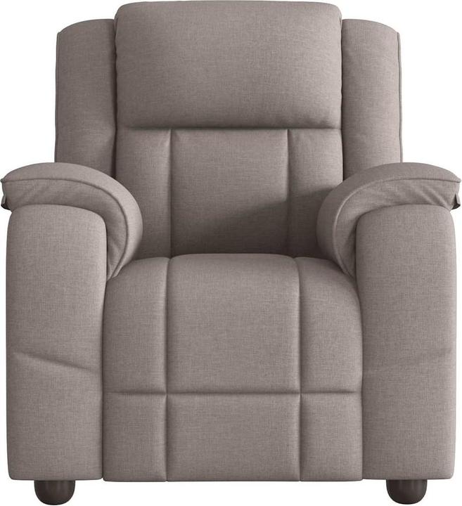 Immagine prodotto vidaXL Poltrona massaggiante Tessuto Taupe Poltrona TV massaggiante Poltrona con funzione massaggio