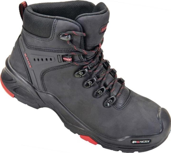 Produktbild Baak Sicherheitsstiefel Brooklyn Grösse 46 schwarz/rot S3 SRC HRO EN ISO 20345 Rindleder (S3, 46)