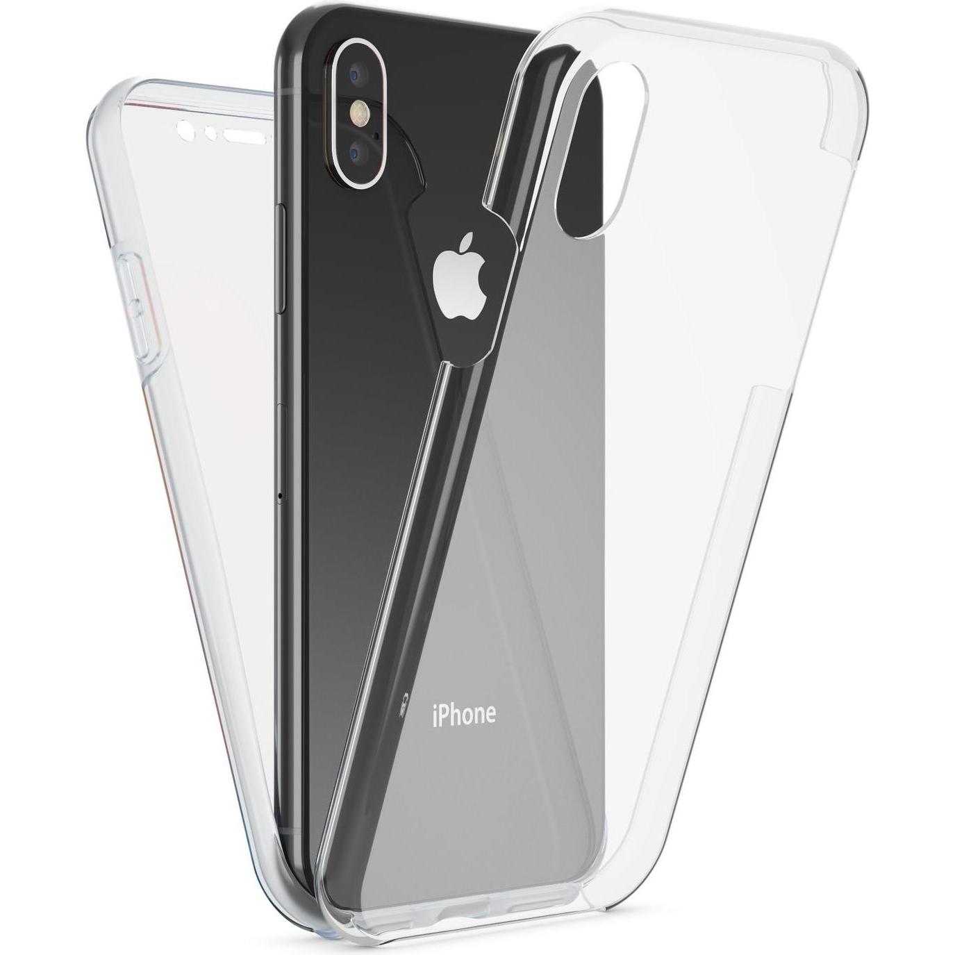 Nalia 360 Grad Handyhülle (Apple iPhone XS, Apple iPhone X), Smartphone Hülle, Transparent
