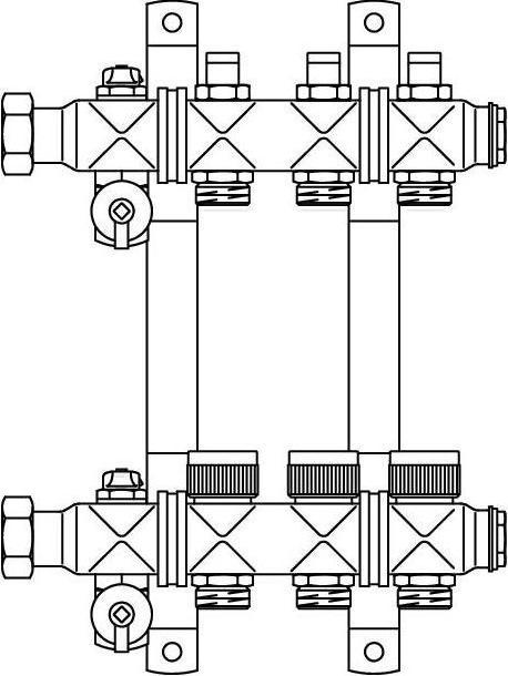Produktbild Oventrop OV Edelstahl-Verteiler Multidis SFQ mit Q-Tech für 11 Kreise
