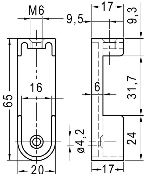 Actual product image Werkstarck Schrankrohr-Endlager
