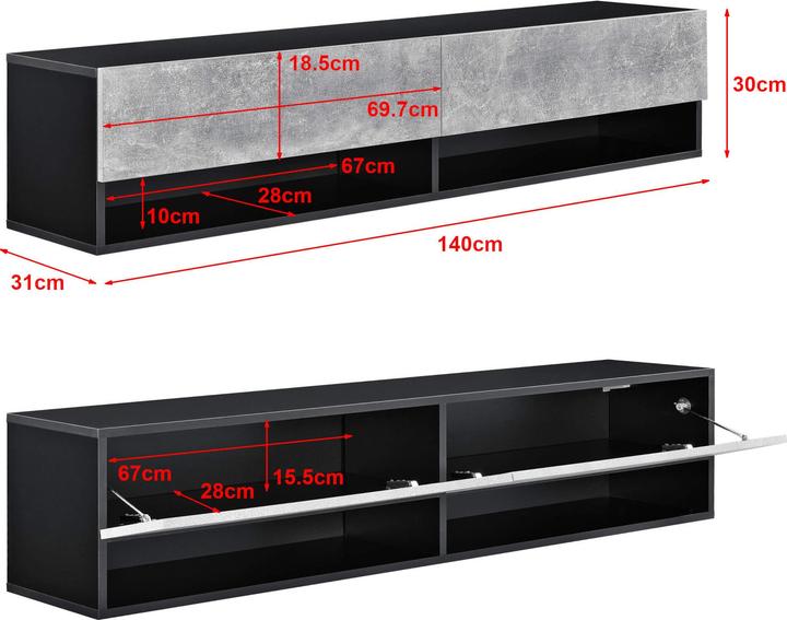 Actual product image En.Casa Halmstad (140 x 31 x 30 cm)