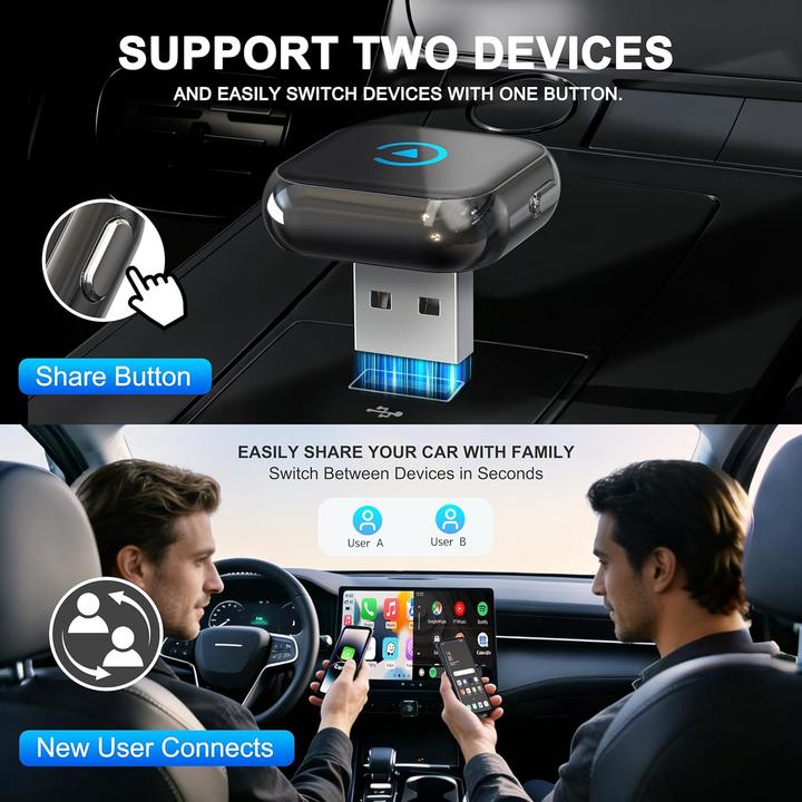 Produktbild Mynoveex CarPlay Wireless Adapter mit Instant Switch