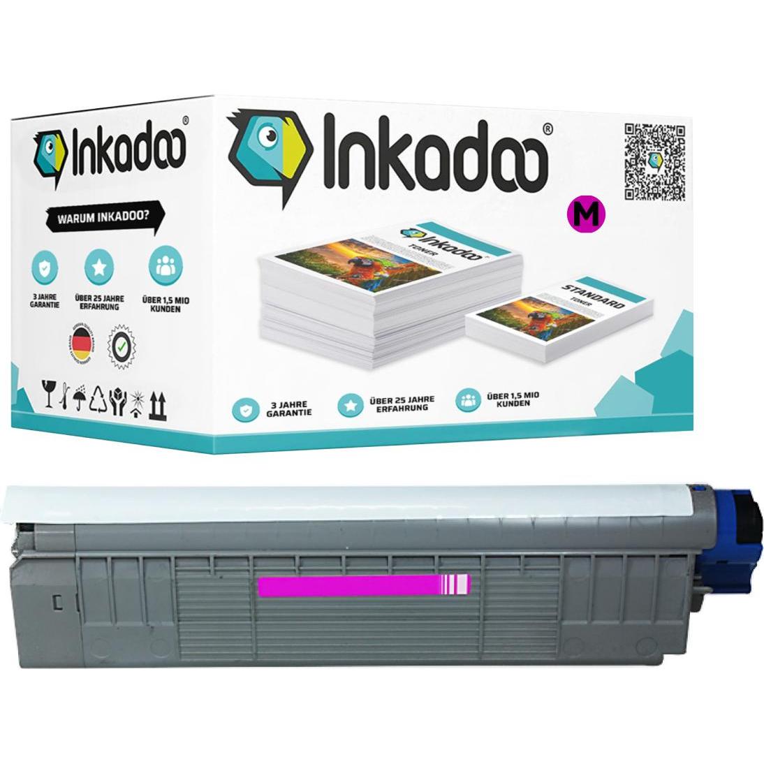 Inkadoo, Toner, Toner kompatibel zu OKI 44059210 / C860 Toner, magenta Magenta (M)