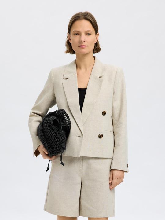 Immagine prodotto Selected Cropped Blazer aus Leinengemisch (42)