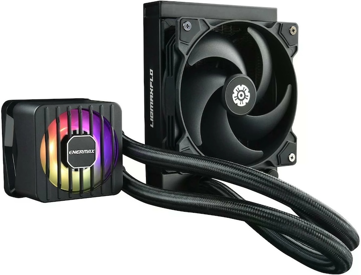 Produktbild Enermax LIQMAXFLO SR 120mm CPU AIO Liquid Cooler - Xtreme Dual Chamber PWM Pumpe- ARGB