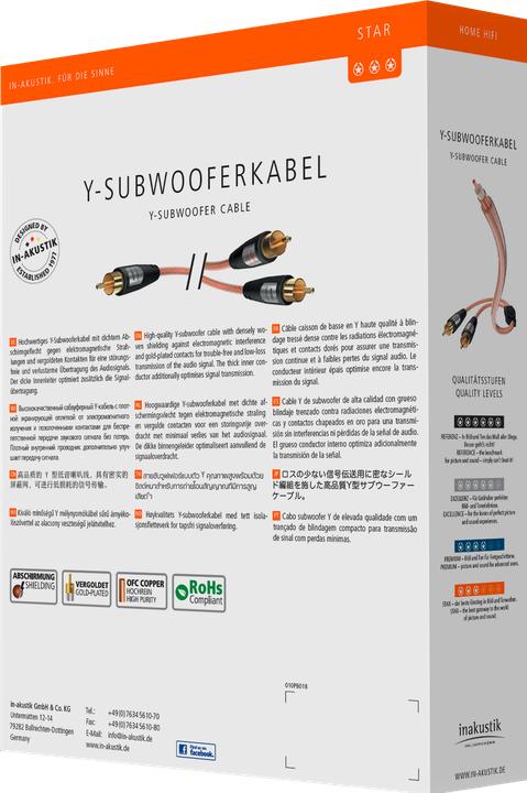 Productafbeelding Inakustik STAR Y-Sub (12 m, RCA)