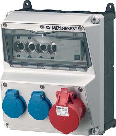 Actual product image Mennekes MEN 920008 Socket outlet combination AMAXX (2 x, CEE 32/3)