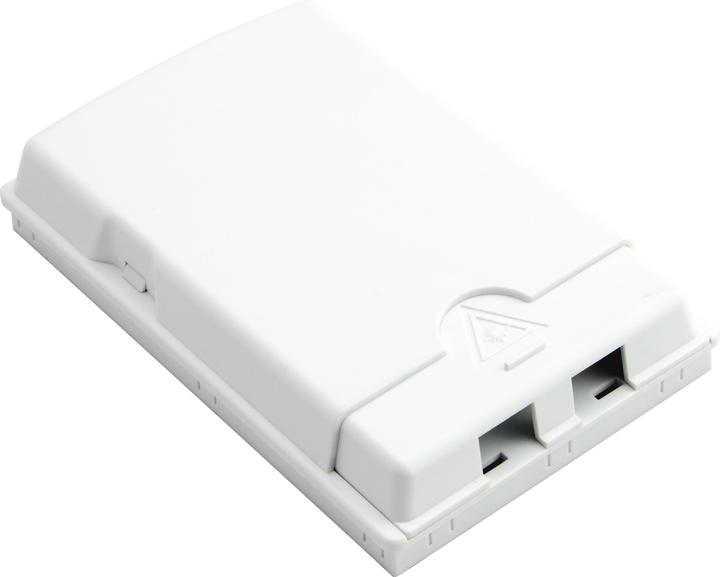 Actual product image Helos FTTH junction box, 2-gang, surface-mounted, white