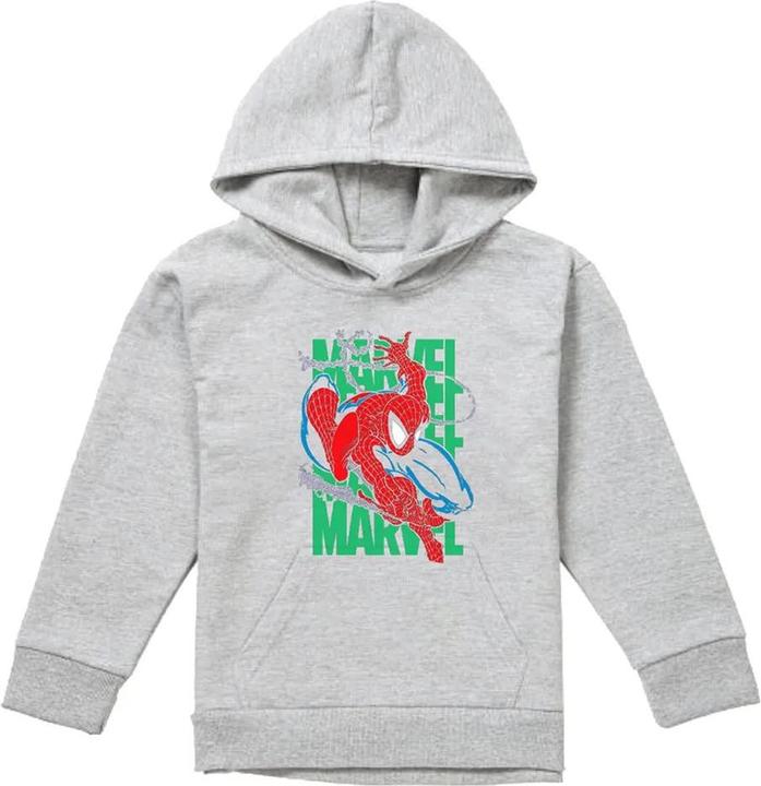 Produktbild Spiderman Wall Crawling Kapuzenpullover meliert (128)