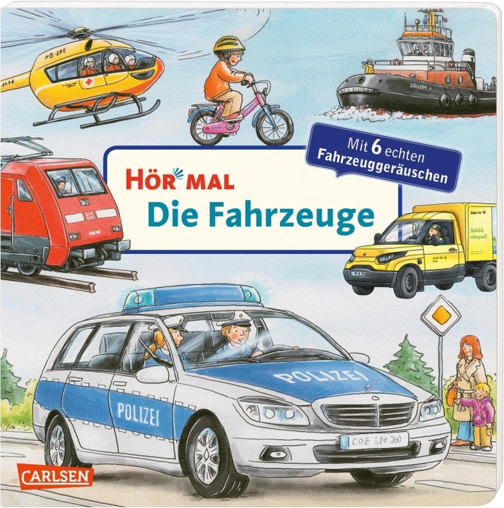 Listen (sound book): The vehicles (Christian Room, German)