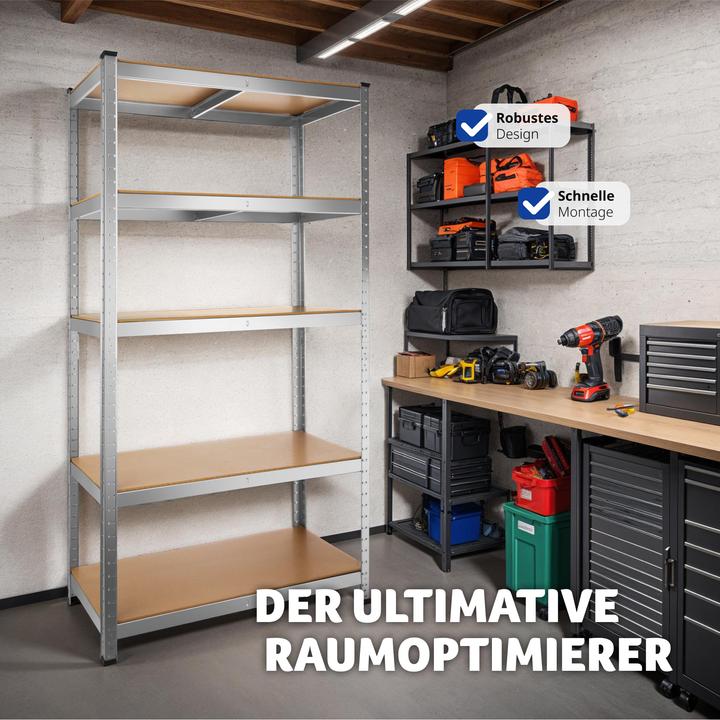 Image du produit tectake Etagère charge lourde 5 plateaux Ludvig