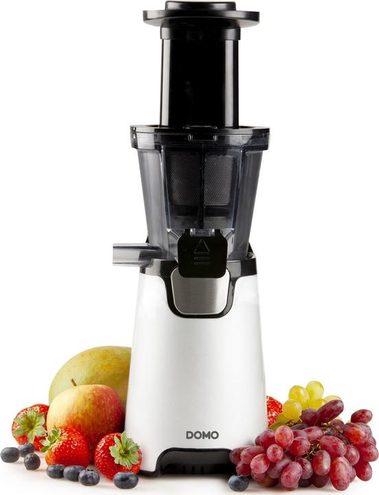 Productafbeelding Domo DO9248J Slow Juicer - SapCentrifuge - 150W - Health Booster - Wit/Zwart (DO9248J)