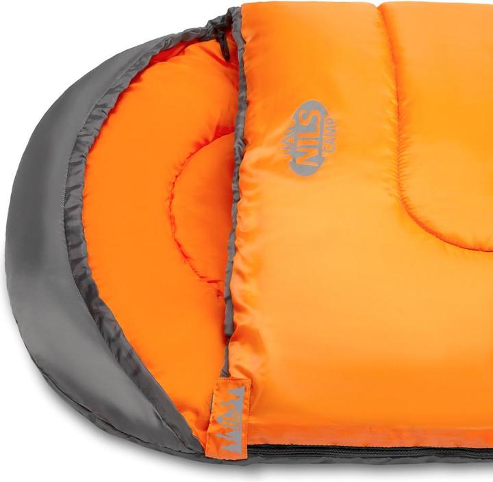 Produktbild Nils Nc2008 Grau-Orange Schlafsack Grösse M. Lager L (215 cm)