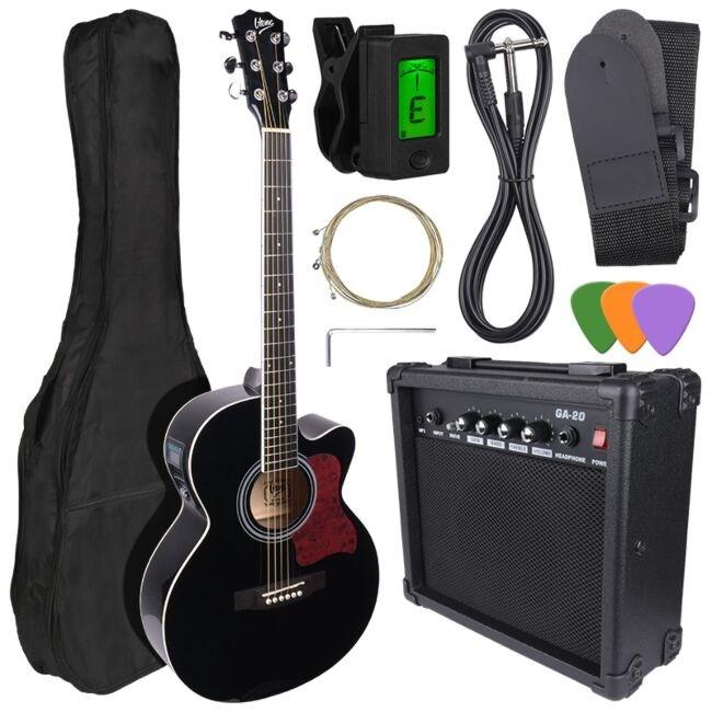 No Name V-TONE EAG SET BK Elektroakustische Gitarre. + Verstärker
