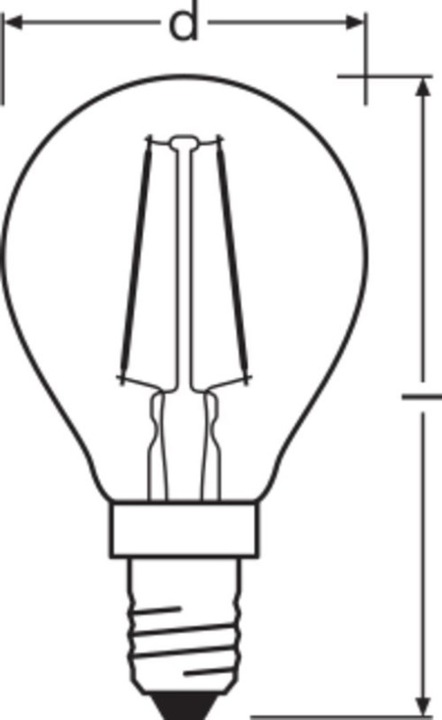 Produktbild Osram Vintage 1906 Led Classic P (E14, 2.50 W, 220 lm, 1 x, F)