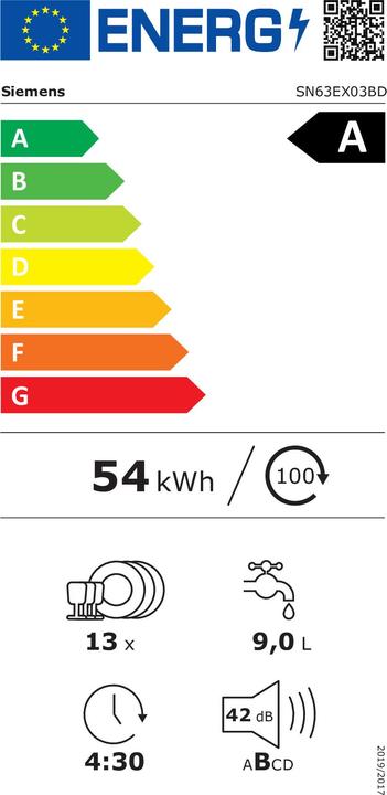 Energie-Label Siemens SN63EX03BD