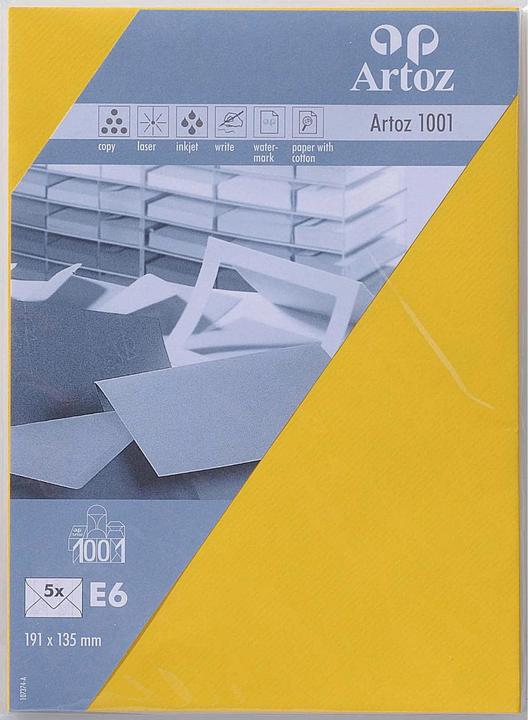 Actual product image Artoz 1001 envelopes sun yellow (E6, 5x)