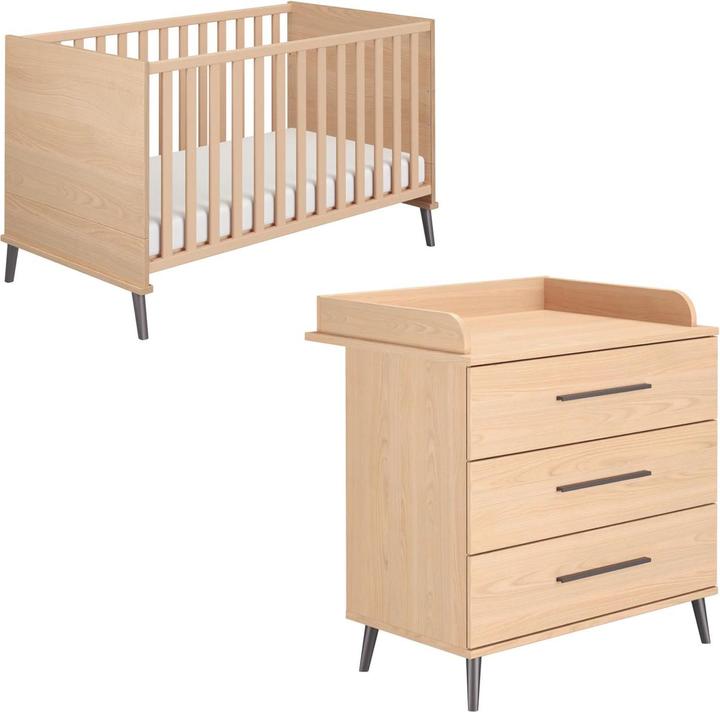 Image du produit Paidi Transland Nicky Lit d'enfant et commode avec plan à langer (Lit de bébé, Unité de changement)