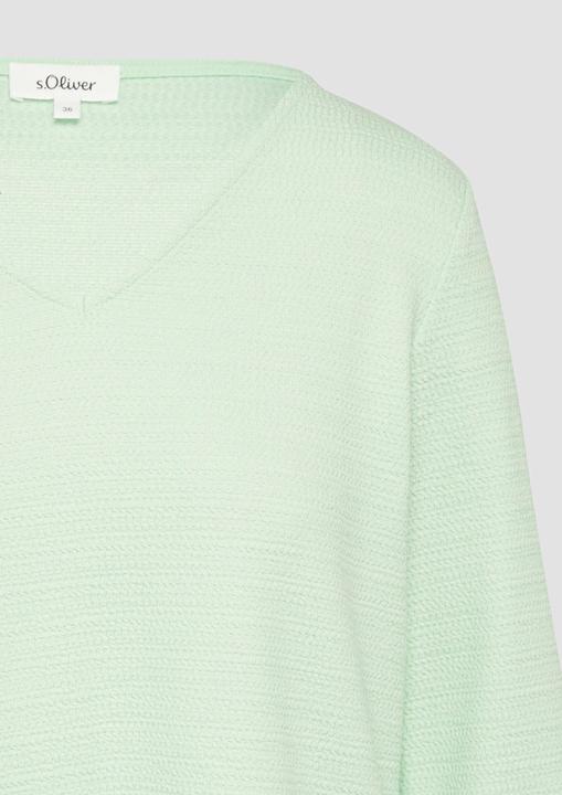 Image du produit S.Oliver Sweatshirt Strukturiertes Sweatshirt aus Baumwollmix mit 3/4-Ärmeln (42)