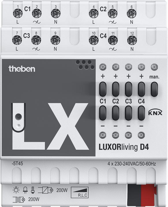 Actual product image Theben LUXORliving D4 (Dimming actuator)