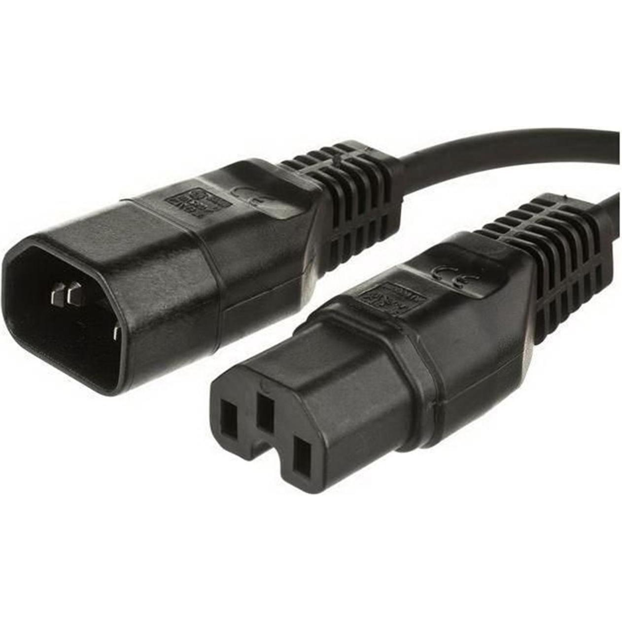 Thumbnail - MicroConnect, Verlängerungskabel, PE011410 1m C14-Koppler C15-Koppler Schwarz Stromkabel (1 m)