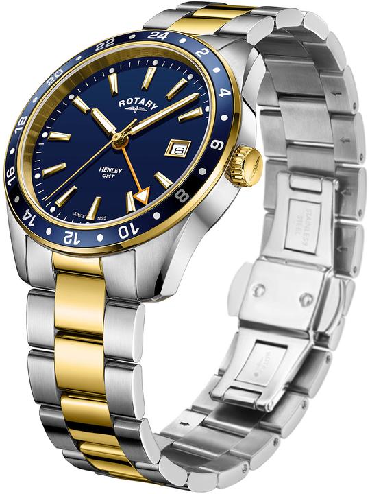 Produktbild Rotary GB05296/05 Henley GMT Herren 40mm 10ATM (Analoguhr, 40 mm)