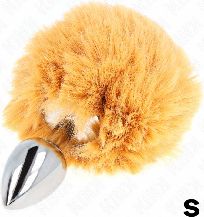 Produktbild Kink Edelstahl-Plug 7 x 3 cm Mit Beigem Kaninchenschwanz Aus Kunstfell 8 cm