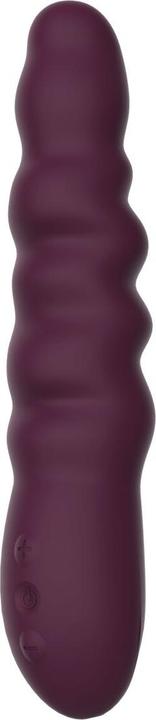 Actual product image Dreamtoys Dream Toys Essentials Ribbed Power Vibe Purple Vibrator 21.5 cm