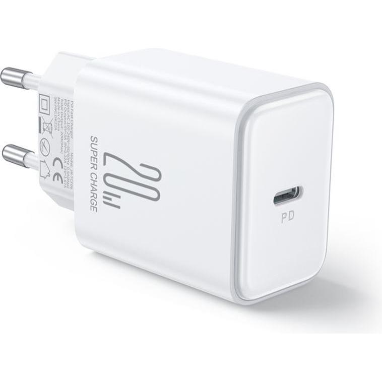 Joyroom USB C 20W PD JR-TCF06 Ladegerät – weiss (20 W), USB Ladegerät, Weiss