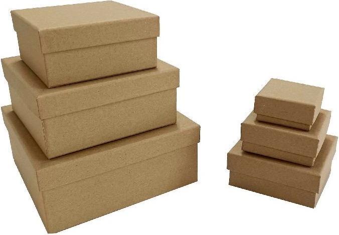 PBS Austria Geschenkkarton Set 6er Packpapier Natur (6x)