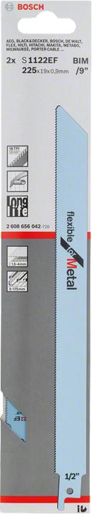 Produktbild Bosch Professional Zubehör Säbelsägeblatt S 1122 EF, Flexible for Metal, 2er-Pack