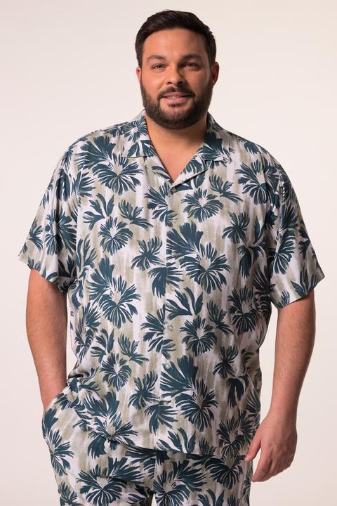 Immagine prodotto Men+ Viskose-Hemd, Halbarm, Alloverprint, Cubakragen, Cuba Fit (4XL)