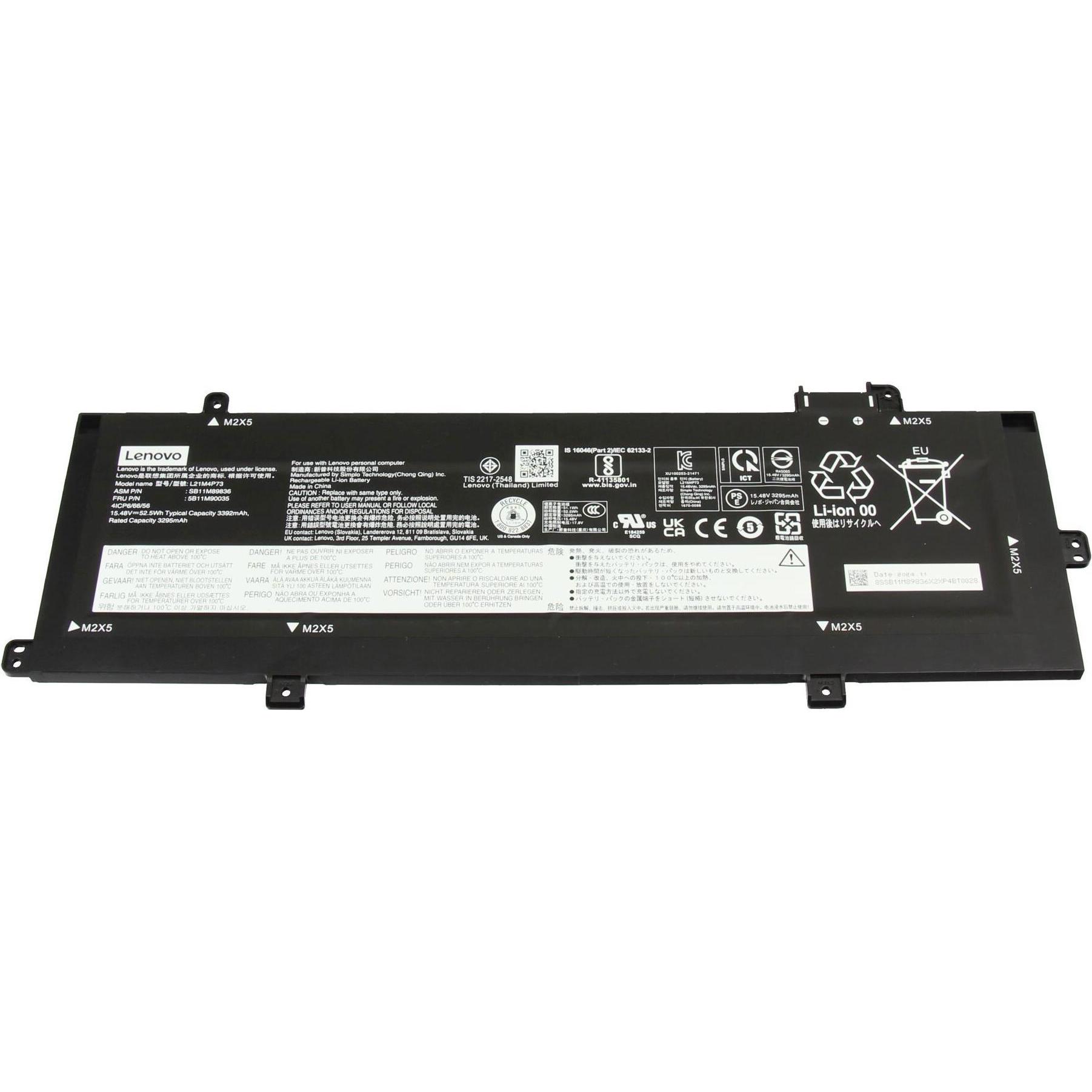 Lenovo L21M4P73 (4 Zellen, 3400 mAh), Notebook Akku