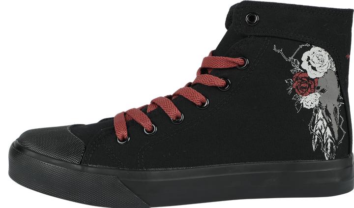 Image du produit Black Premium Sneaker With Rose and Skull Print (37)