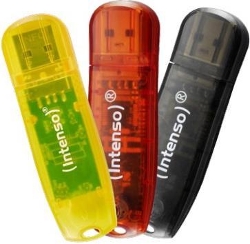 Produktbild Intenso Rainbow Line 16GB 3er Pack (16 GB, USB-A)