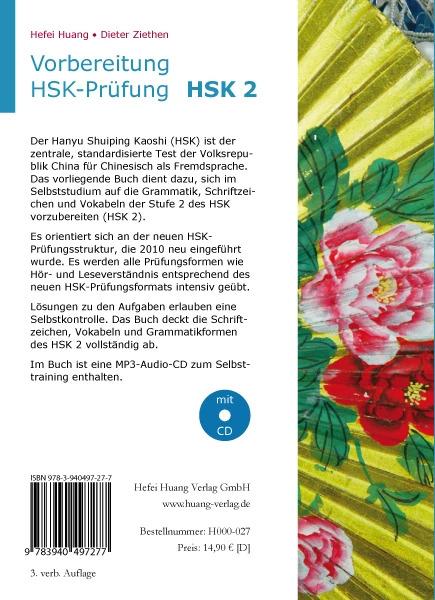 Produktbild Vorbereitung HSK-Prüfung. HSK 2 (Deutsch, Hefei Huang, Dieter Ziethen, 2018)